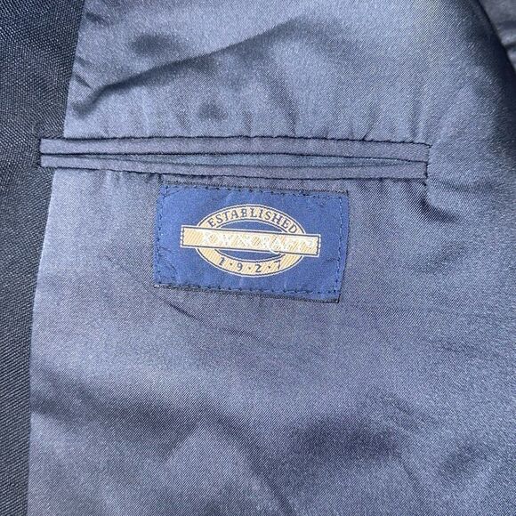 Towncraft 46L Navy Gold Tone Buttons Elegant Stunning Sport Blazer Jacket - Picture 9 of 13